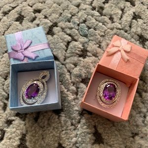 Purple ring and pendant